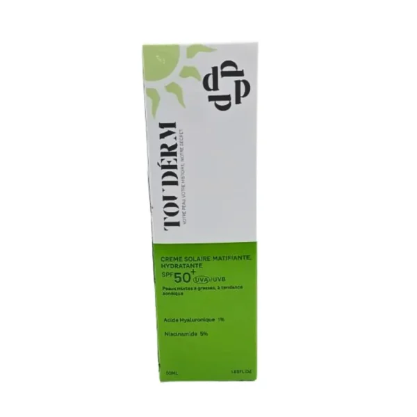 Touderm Creme Solaire Matifiante Hydratante SPF50+ Peaux Mixtes A Grasses 50ml – photo 2