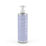 Flacon pompe bleu lavande Alphanova Hydra+ eau micellaire nettoyante visage yeux