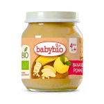 Petit pot en verre Babybio purée banane pomme bio 130 g