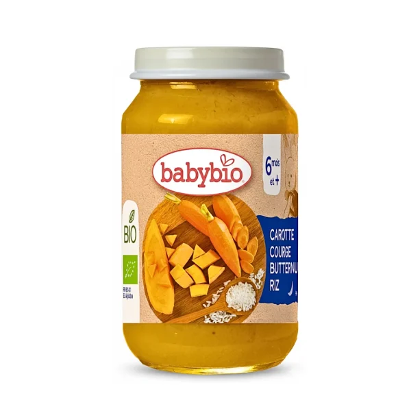 Babybio Petit Pot Bonne Nuit Carotte, Butternut Et Riz 200g