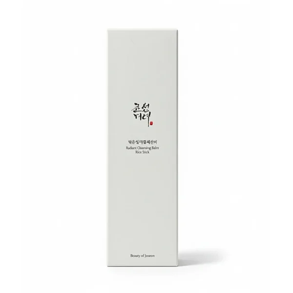 Étui blanc Beauty of Joseon Radiant Cleansing Balm Rice Stick photographié