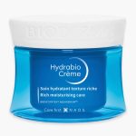 Pot bleu translucide Bioderma Hydrabio Crème soin hydratant texture riche