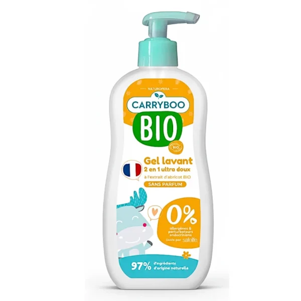 Carryboo Gel Lavant 2en1 Ultra Doux Abricot 500ml – photo 2