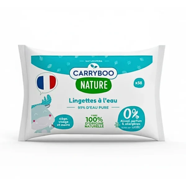 Carryboo Lingettes A L’eau Pure Calendula 58 Pieces – photo 2