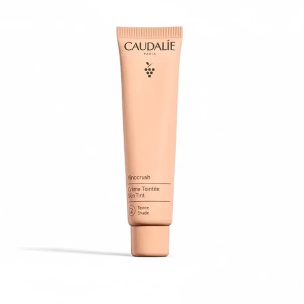 Tube beige rosé Caudalie Vinocrush crème teintée teinte 2, 30 ml