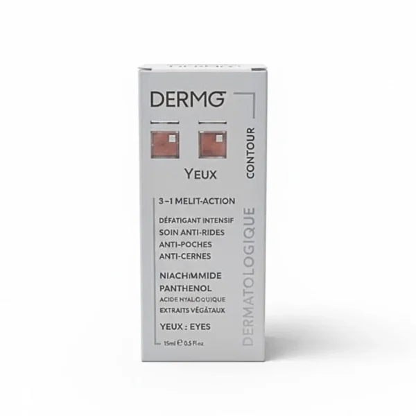 Étui gris Dermoz contour des yeux 3-en-1 multi-action, 15 ml