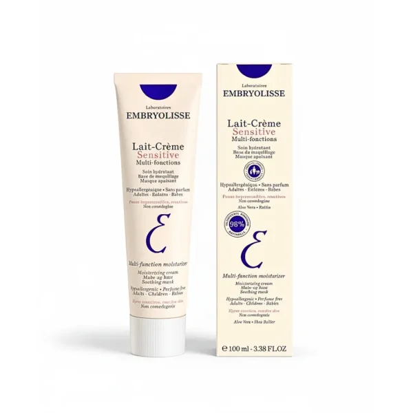 Tube et étui Embryolisse Lait-Crème Sensitive sans parfum 100ml