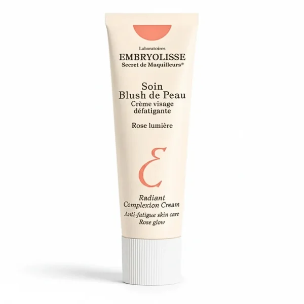Tube beige Embryolisse Soin Blush de Peau Rose Lumière bouchon blanc