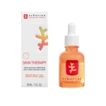 Étui blanc et flacon compte-gouttes orange Erborian Skin Therapy 30 ml