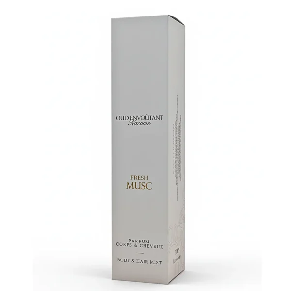 Étui gris Fresh Musc brume Oud Envoûtant parfum corps et cheveux