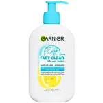 Flacon pompe blanc Garnier Fast Clear nettoyant hydratant doux acide salicylique céramides