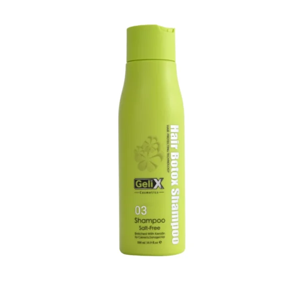 Flacon vert GeliX Hair Botox Shampoo 03 sans sel 500 ml