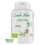 Flacon blanc Saule Blanc Bio GPH Diffusion avec gélules végétales et logo bio européen