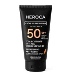 Tube noir Heroca crème solaire invisible SPF 50 protection UVA UVB