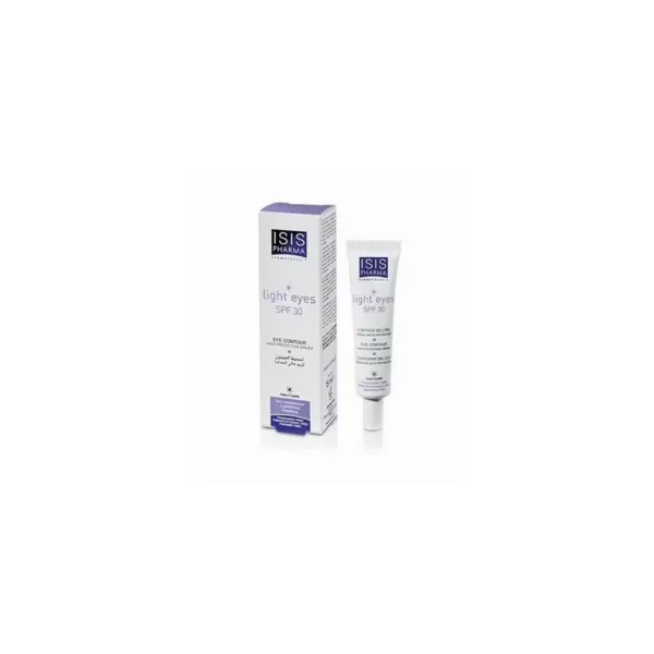 Tube et étui Isispharma Light Eyes SPF 30 contour des yeux 15 ml