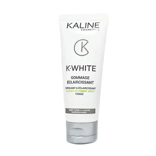 Tube blanc Kaline K-White gommage éclaircissant visage pomme verte