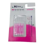 Blister rose de cinq brossettes interdentaires KClinic 0,7 mm SSS