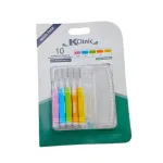 Blister vert KClinic pack mixte de dix brossettes interdentaires colorées