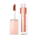 Gloss Maybelline Lifter Gloss 008 Stone, tube nude et applicateur mousse teinté