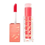 Flacon Maybelline Sunkisser Matte Blush rose corail avec bouchon pêche et applicateur