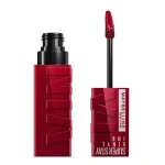 Tube rouge Maybelline Super Stay Vinyl Ink 55 Royal avec applicateur