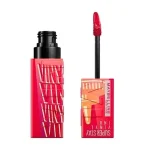Tube rose framboise Maybelline Super Stay Vinyl Ink édition limitée dorée
