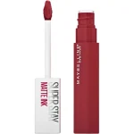 Tube Maybelline Super Stay Matte Ink rouge bordeaux avec applicateur mousse blanc