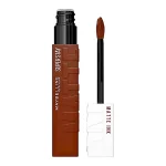 Tube brun chocolat Maybelline Super Stay Matte Ink et applicateur flèche