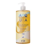 Flacon pompe jaune MKL Aqua huile de douche dermo-apaisante bio 1L