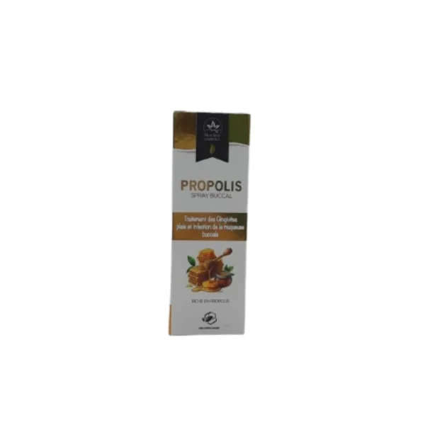Étui gris et doré Mon Soin Propolis spray buccal 30 ml