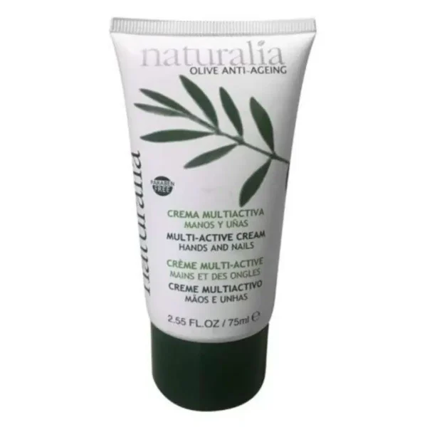 Tube blanc Naturalia Olive Anti-Ageing crème mains et ongles 75 ml