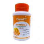 Flacon orange et blanc PowerVIT Vitamine C 500 mg, 60 gélules