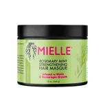 Pot vert Mielle Rosemary Mint Strengthening Hair Masque de 340 g