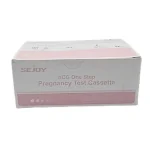 Boîte grise et rose Sejoy hCG One Step Pregnancy Test Cassette