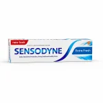 Étui blanc et bleu du dentifrice Sensodyne Extra Fresh 100 ml