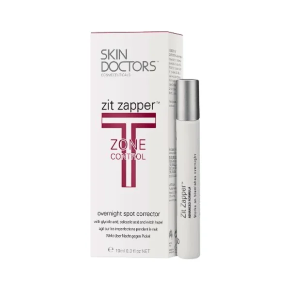 Étui blanc et rouge Skin Doctors Zit Zapper T-Zone Control stick 10 ml