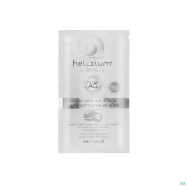 Sachet unidose blanc Helixium by Skinature crème exfoliante visage 7 ml