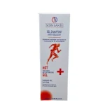 Étui blanc et rouge Soin Santé gel chauffant anti-douleur 100 ml avec coureur