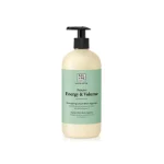 Flacon-pompe crème étiquette verte Soivre shampooing Energy & Volume