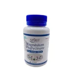 Flacon blanc Spirit Magnésium Bisglycinate bouchon bleu 60 gélules molécule