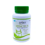 Flacon blanc Spirit Minceur bouchon vert silhouette et plantes 60 gélules