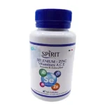 Flacon blanc Spirit Sélénium Zinc vitamines A C E, bouchon bleu