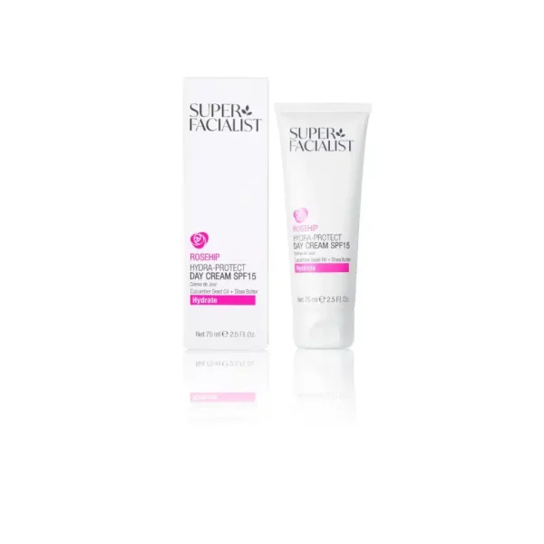 Tube et étui Super Facialist Rosehip Hydra-Protect Day Cream SPF15 75 ml