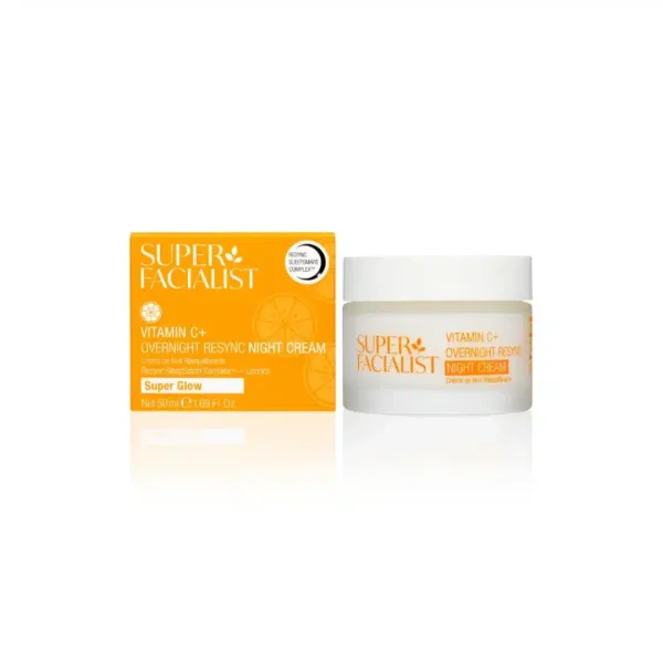 Étui orange et pot de crème de nuit Super Facialist Vitamin C+ 50 ml