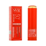 Étui rouge et stick solaire SVR Sun Secure Easy Stick SPF50+ recharge