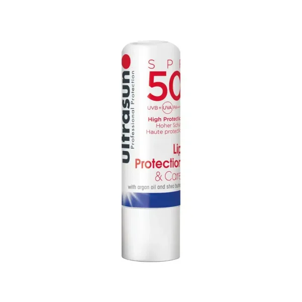 Stick blanc et bleu Ultrasun Lip Protection and Care haute protection solaire