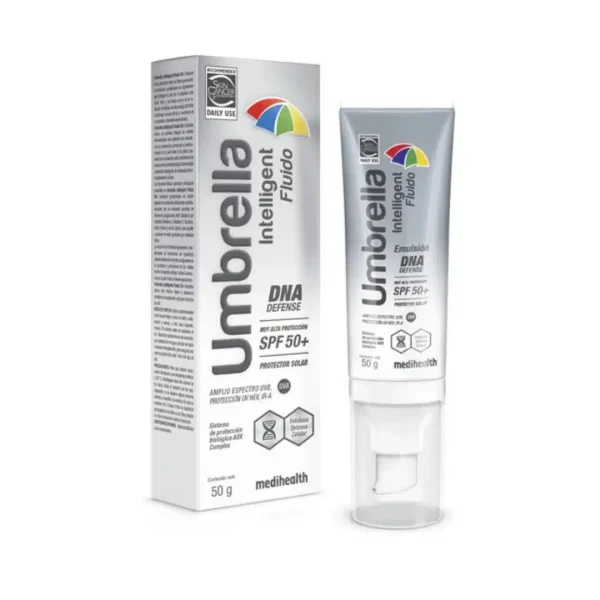 Étui et tube Umbrella Intelligent Fluido DNA Defense SPF 50+ de 50 g