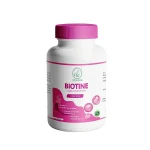 Flacon Urania Biotine 5000 mcg ongles cheveux peau avec bouchon rose