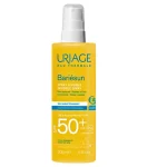 Flacon spray jaune Uriage Bariésun spray invisible non parfumé SPF50+ 200 ml