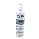 Flacon pompe blanc du lait corporel Way Spot de Wayderma, étiquette grise